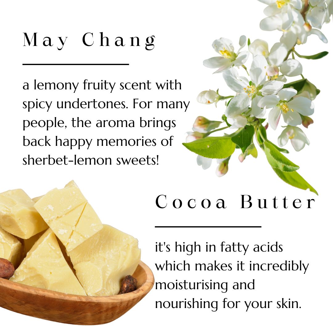 May chang blossom and cocoa butter, key ingredients in BAO Luminosity Body Scrub