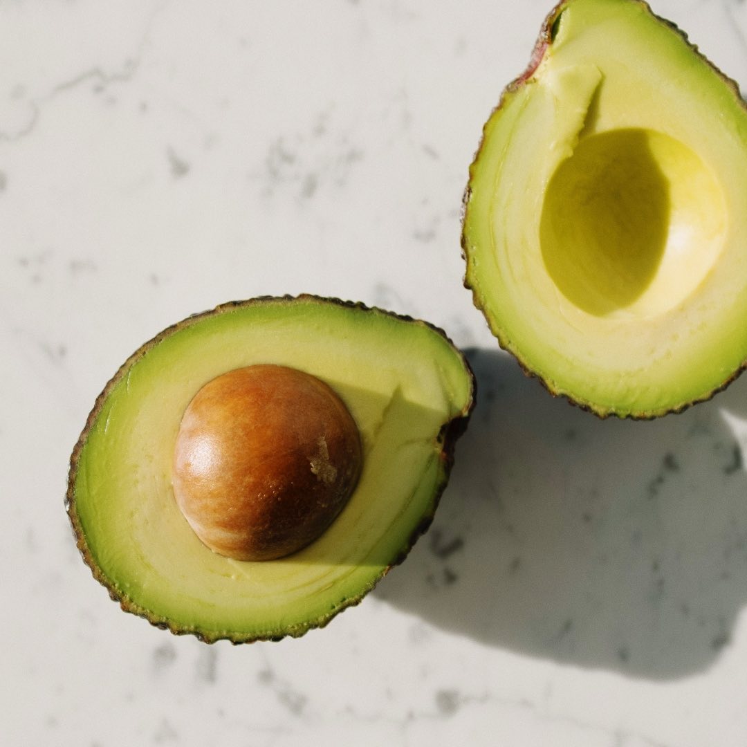 Open Avocado with the seed inside