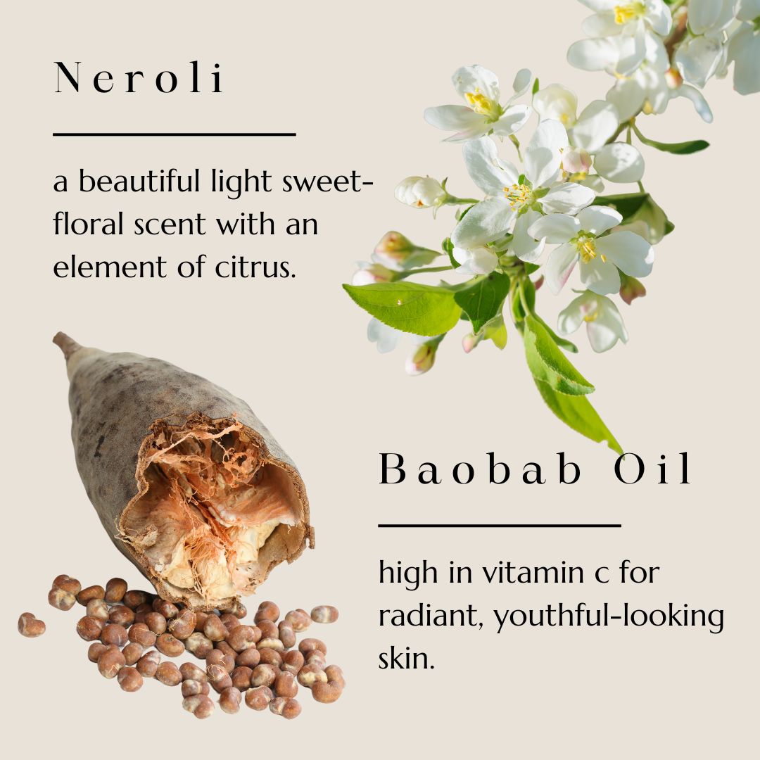 Neroli blossom and baobab pod, key ingredients in BAO Restorative Face Oil