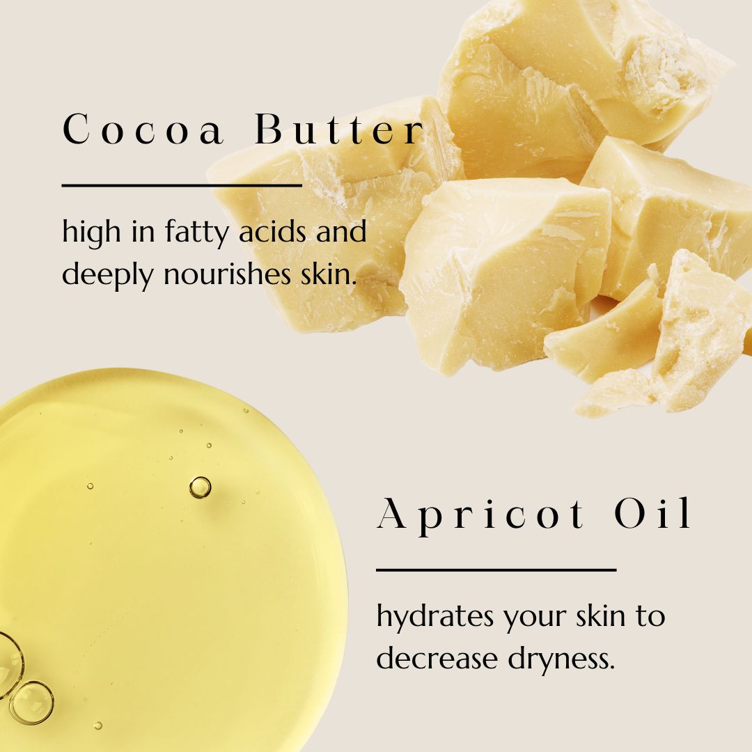 Cocoa butter and apricot oil, key ingredients in BAO Skin Saviour Balm